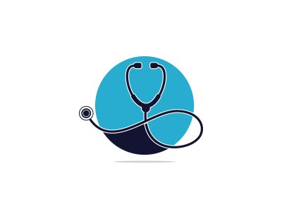 stethoscope vector logo design .