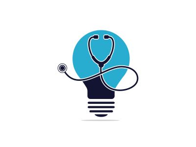 stethoscope vector logo design .