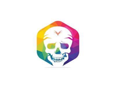 skull vector logo design .