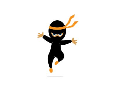 ninja vector logo design.