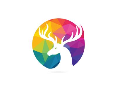 deer vector logo design .