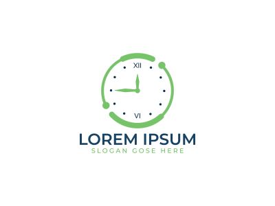 clock vector logo design .